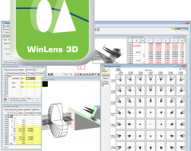 WinLens光学设计软件显示边缘厚度和相对照明功能的屏幕截图