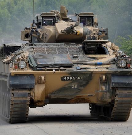 Excelitas Thermal Raven Vehicle Sight on Warrior vehicle